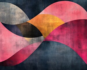 Leinwandbilder - Contemporary oblong shapes, soft and smooth, highdefinition, randomized placement, high contrast edges, accentuating geometry