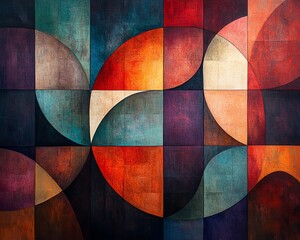 Leinwandbilder - Contemporary oblong shapes, soft and smooth, highdefinition, randomized placement, high contrast edges, accentuating geometry
