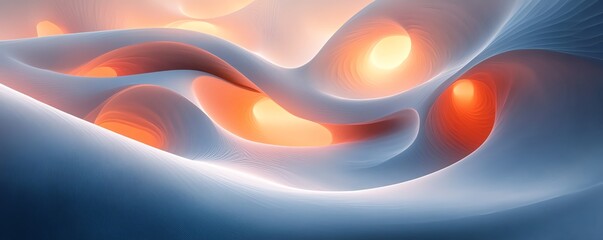 Leinwandbilder - Contemporary soft oblong shapes, highdefinition, randomized with high contrast edges, highlighting smooth geometry and curves