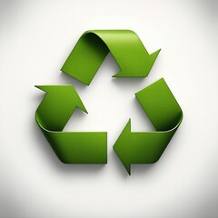 Green eco social recycling icon recycle logo symbol ecological waste management zero waste sign 3d