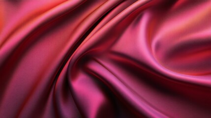 Wall Mural - abstract background of a smooth, soft, red silk fabric.