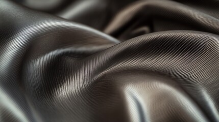 Wall Mural - abstract background of a smooth, soft, gray silk fabric.