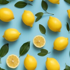 Canvas Print - Lemon backgrounds fruit plant.