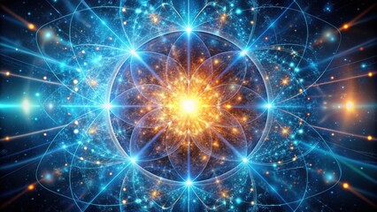 Wall Mural - fascinating abstract background showcasing intricate details of the quantum realm close up