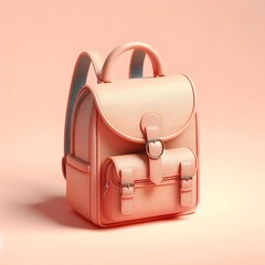 red suitcase isolated 3d render