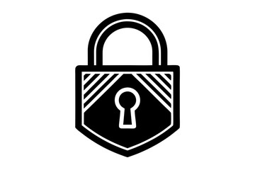 Wall Mural - a basic  padlock silhouette icon vector