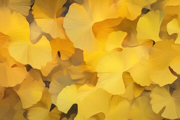 Poster - Ginkgo pattern backgrounds petal plant.