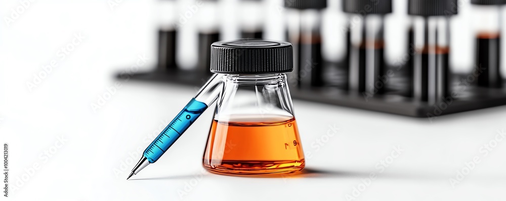 Lab notebook with pen, recording scientific data, realistic, paper ...