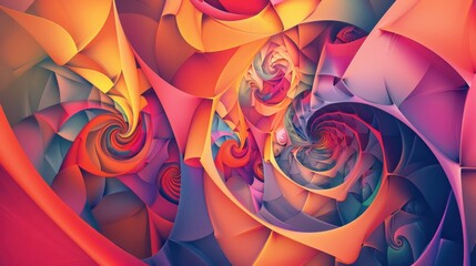 Poster - Vibrant Swirling Abstract Patterns in Colorful Design