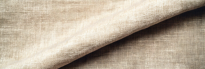 Sticker - Beige or undyed linen fabric texture background