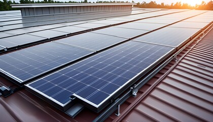 Innovative solar panels harnessing renewable energy on a modern rooftop