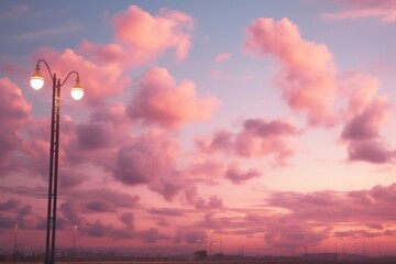 Canvas Print - Cloud sky outdoors evening.