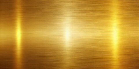 Wall Mural - Panoramic texture of gold metallic polished glossy abstract background with copy space