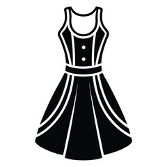 Wall Mural - Apron Dress Silhouette Art.