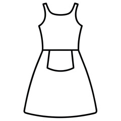 Wall Mural - Apron Dress Silhouette Art.