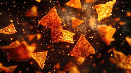 Wall Mural - colorful chips and sparks create an energetic explosion of texture.