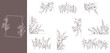 © Xenia - Trendy floral frames with wildflowers and leaves line art. Botanical Line Art Collection of wildflowers. Hand drawn line art graphics. Luxury Line Floral Art. Perfect for Elegant wedding invitations