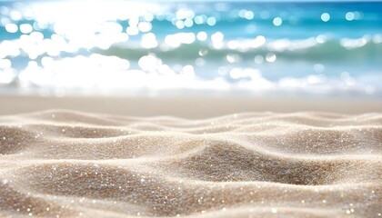 Tropical Paradise: Sandy Beach and Crystal Clear Blue Sea