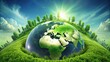© Chanchai - Pictorial representation of green earth and green revolution