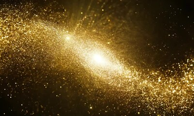 Wall Mural -  stunning and mesmerizing cosmic twist set within a brilliant golden universe