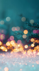 Poster - Abstract christmas bokeh background with sparkling lights