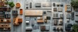 © AIChroma - Top View of Various Stone and Wood Materials for Interior Design and Architecture