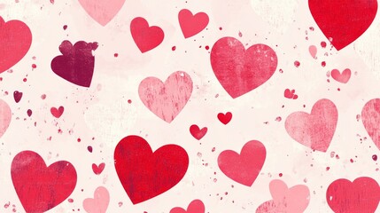Wall Mural - Heart pattern graphic in 4K. Love and compassion. Valentine vibe.