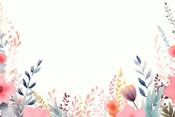 Wall Mural - Floral border backgrounds pattern flower.