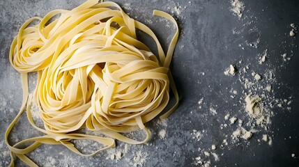 Mouthwatering Homemade Italian Spaghetti Pasta Dish on Kitchen Table