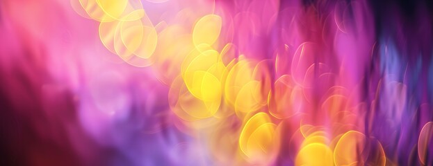 Wall Mural - Abstract Blurred Gradient Background with Purple, Yellow and Pink Hues