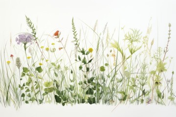 Poster - Minimal meadow outdoors nature flower.