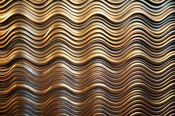 Poster - Abstract wavy gold texture background