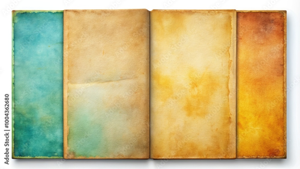 Two Page Spread of Vintage Blank Paper Design Element for Backgrounds ...