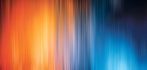 Wall Mural - abstract blue orange gradient background with light streaks