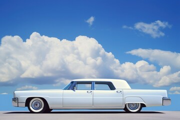 Wall Mural - Limousine sky transportation outdoors.