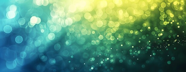 Wall Mural - Abstract Green Blue Bokeh Background