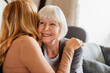 © InsideCreativeHouse - Head shot of happy old senior woman hugging her adult daughter