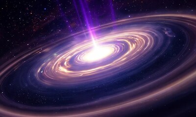 Wall Mural - stunning galaxy panorama, abstract cosmic space background, artistic 3d galaxy
