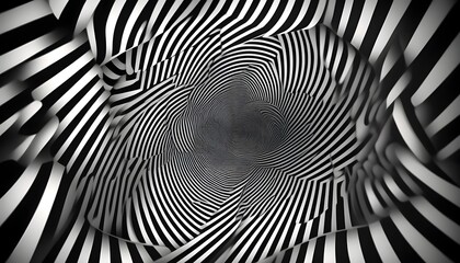 Wall Mural - Mesmerizing Optical Illusion of Pulsating Spiral with Dynamic Rotation and Resizing of Squares