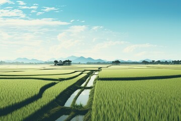 Canvas Print - Field agriculture landscape outdoors.