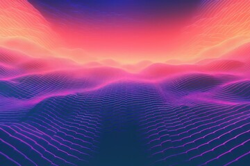 Poster - Retrowave coral reef backgrounds abstract pattern.