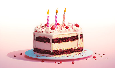 Canvas Print - birthday cake isolated vector style