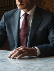 Wall Mural - Businessman sitting at desk