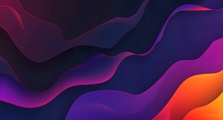 Wall Mural - Abstract Dark Gradient Background with Waves