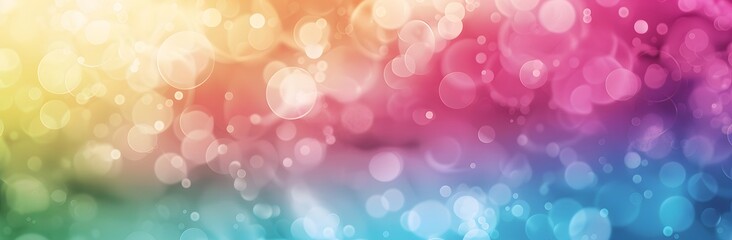 Canvas Print - Abstract Rainbow Gradient Background with Blurred Edges and Bokeh