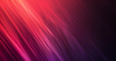 Canvas Print - Abstract Diagonal Gradient Background with Red and Pink Lines