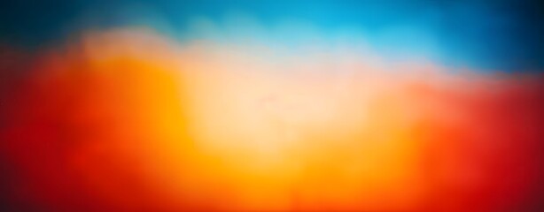 Sticker - Abstract Red Orange Blue Gradient Background