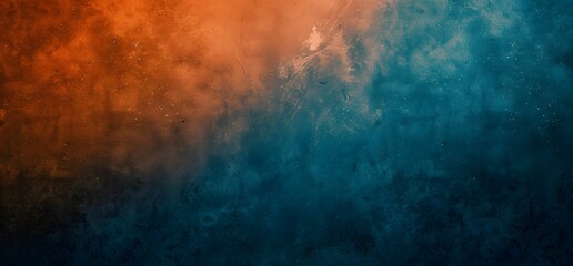 Canvas Print - Abstract Orange and Blue Gradient Background