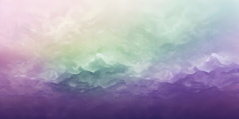 Canvas Print - Abstract Pastel Gradient Background With Purple And Green Hues