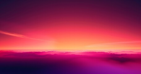 Sticker - Abstract Gradient Sunset Landscape